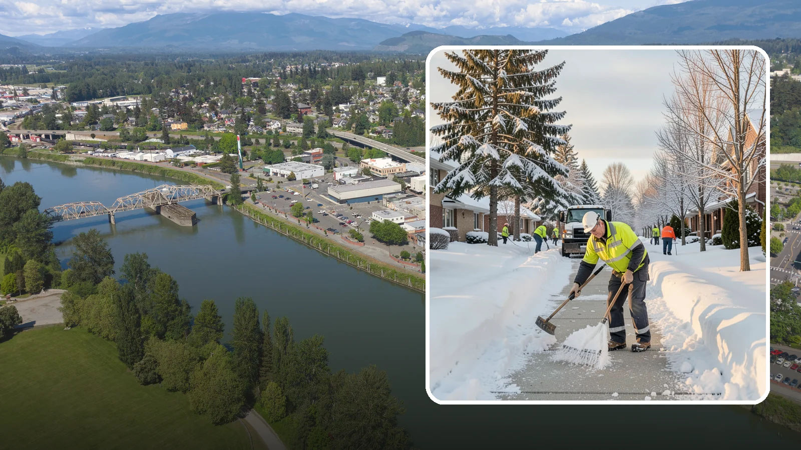 Senior Living Community Sidewalk Clearing in Mount Vernon, Skagit County, WA - High-priority sidewalk clearing for Western Washington senior living communities, protecting residents for whom a single fall can...