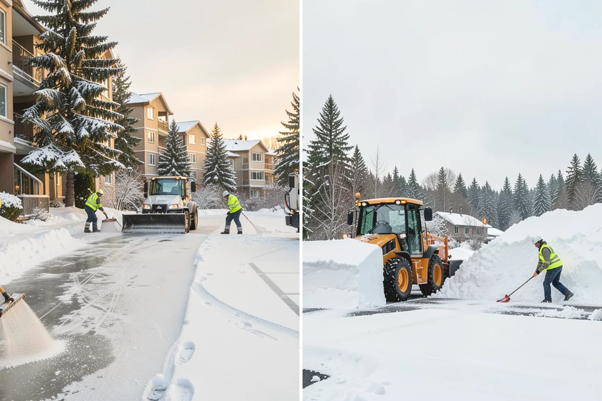 Senior Living Community Sidewalk Clearing in Mountlake Terrace, Snohomish County, WA - Clear resident entrances and medical-transport approaches first