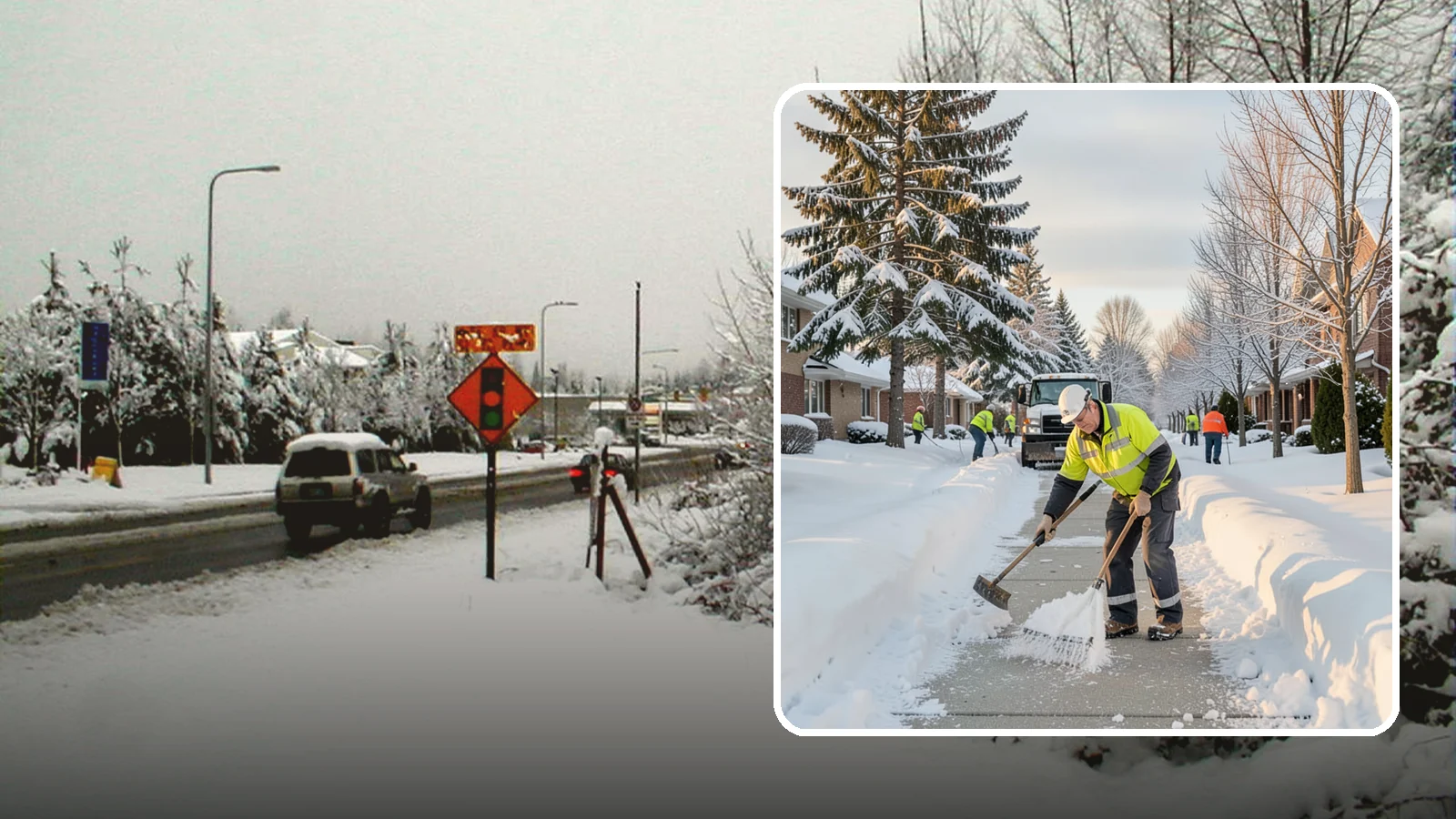 Senior Living Community Sidewalk Clearing in Newcastle, King County, WA - High-priority sidewalk clearing for Western Washington senior living communities, protecting residents for whom a single fall can...