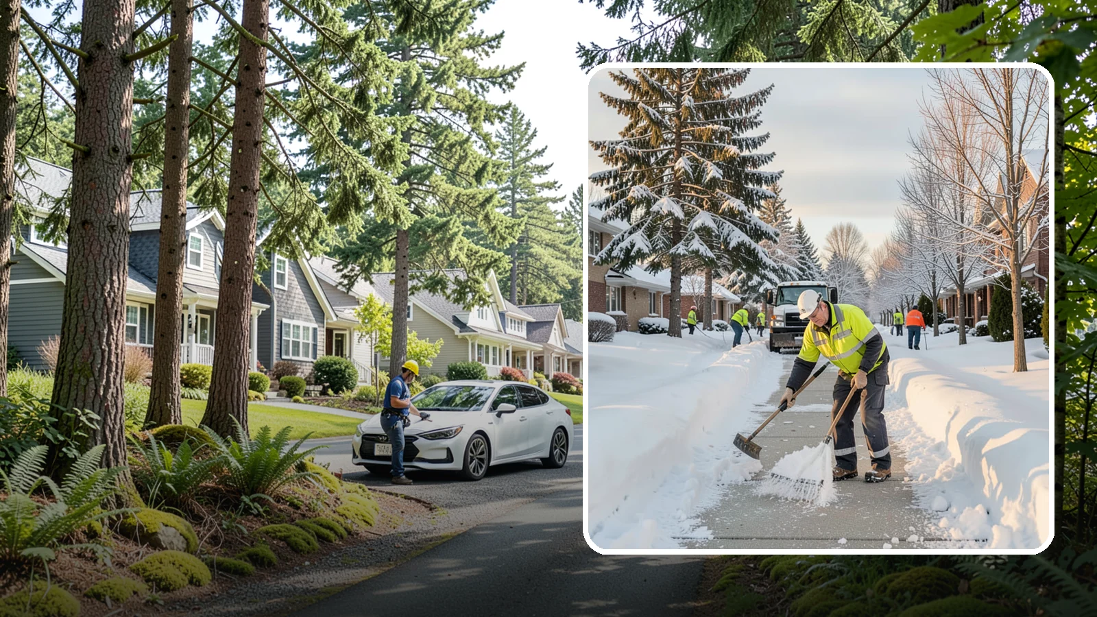 Senior Living Community Sidewalk Clearing in Normandy Park, King County, WA - High-priority sidewalk clearing for Western Washington senior living communities, protecting residents for whom a single fall can...