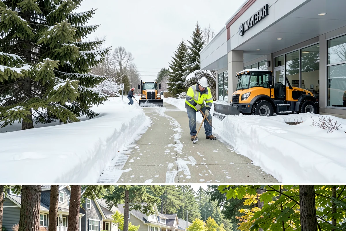 Senior Living Community Sidewalk Clearing in Normandy Park, King County, WA - Senior community demand runs from late fall through February, with any freeze warranting immediate, thorough clearing given...