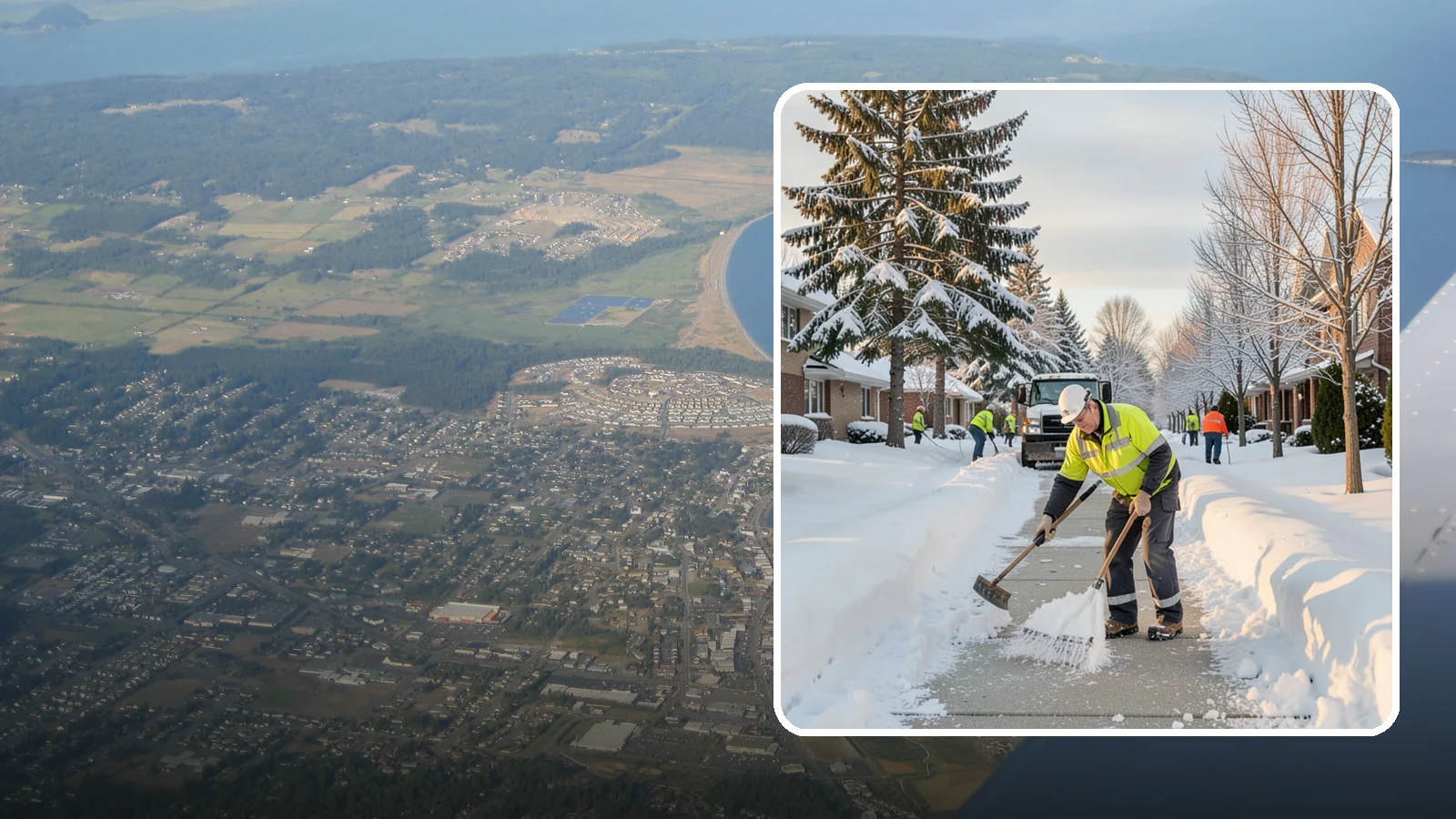 Senior Living Community Sidewalk Clearing in Oak Harbor, Island County, WA - High-priority sidewalk clearing for Western Washington senior living communities, protecting residents for whom a single fall can...