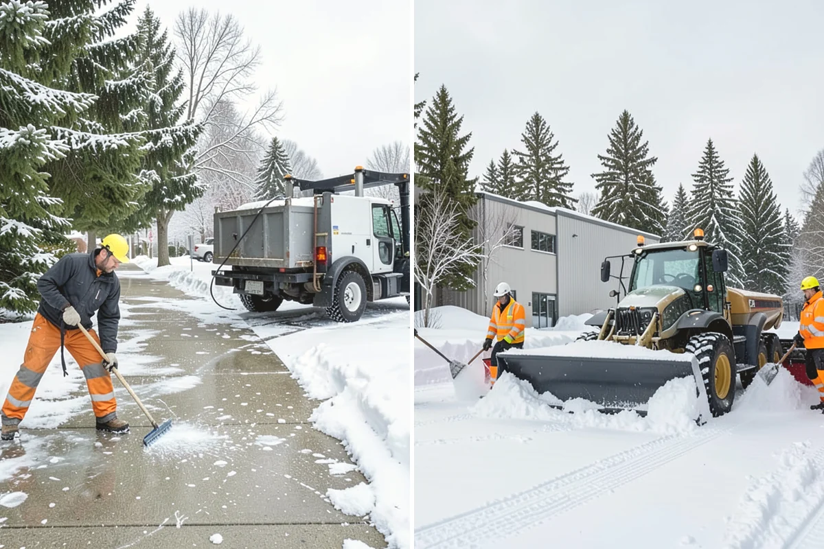 Senior Living Community Sidewalk Clearing in Oak Harbor, Island County, WA - Clear resident entrances and medical-transport approaches first