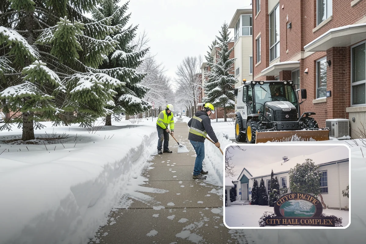 Senior Living Community Sidewalk Clearing in Pacific, King County, WA - Protects the highest-risk population from life-changing falls