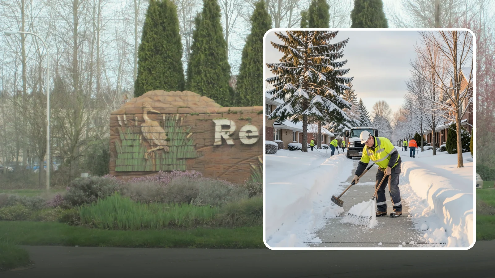 Senior Living Community Sidewalk Clearing in Renton, King County, WA - High-priority sidewalk clearing for Western Washington senior living communities, protecting residents for whom a single fall can...