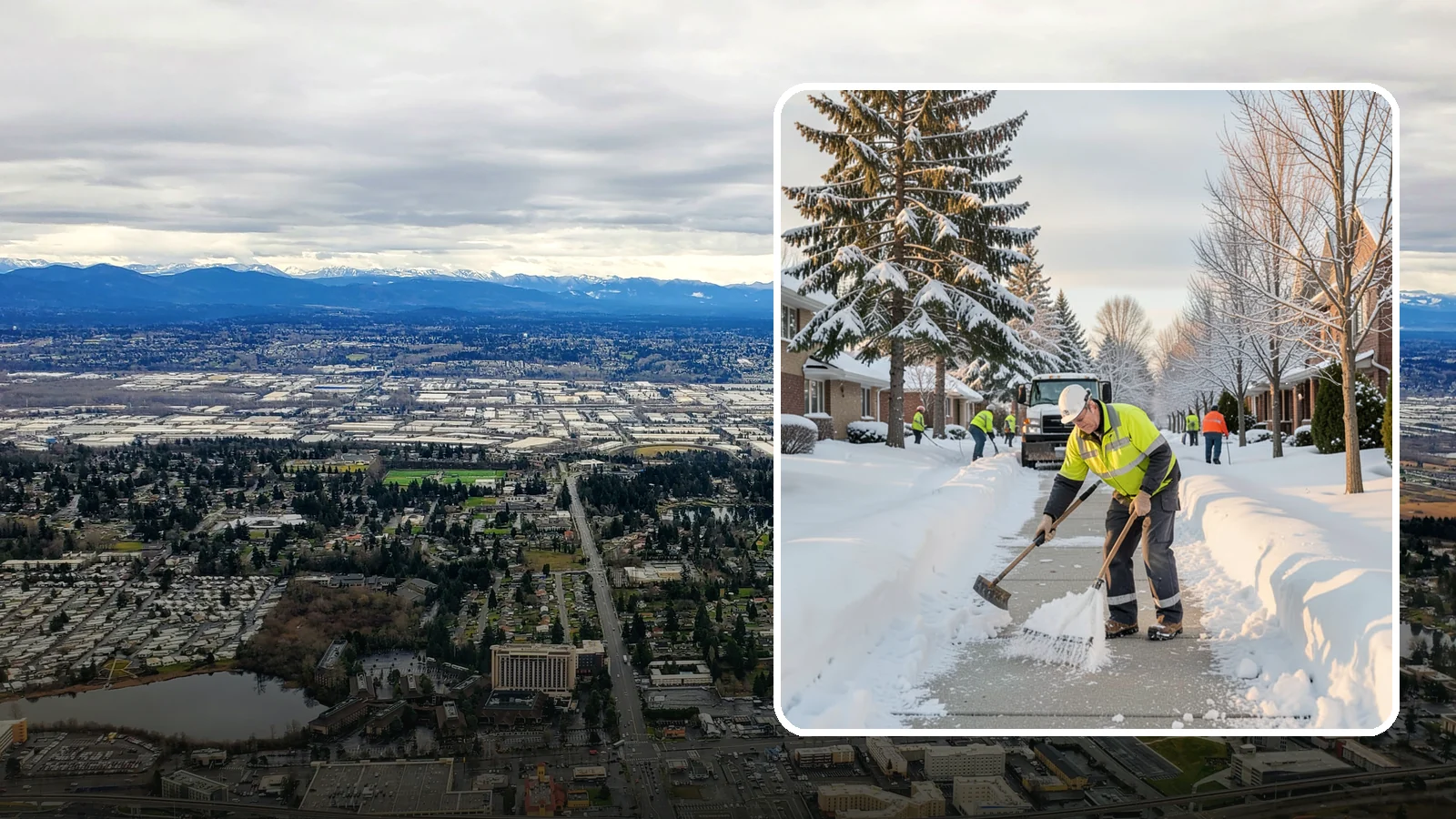 Senior Living Community Sidewalk Clearing in SeaTac, King County, WA - High-priority sidewalk clearing for Western Washington senior living communities, protecting residents for whom a single fall can...