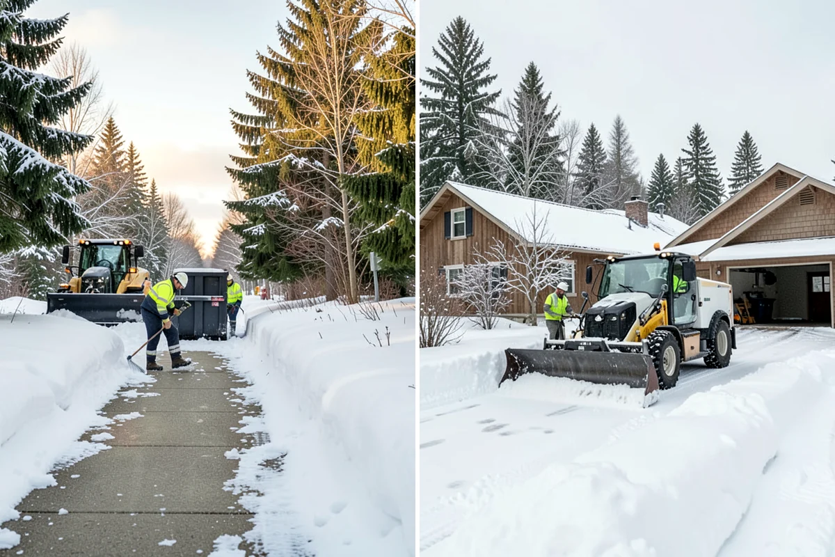 Senior Living Community Sidewalk Clearing in Sedro-Woolley, Skagit County, WA - Clear resident entrances and medical-transport approaches first