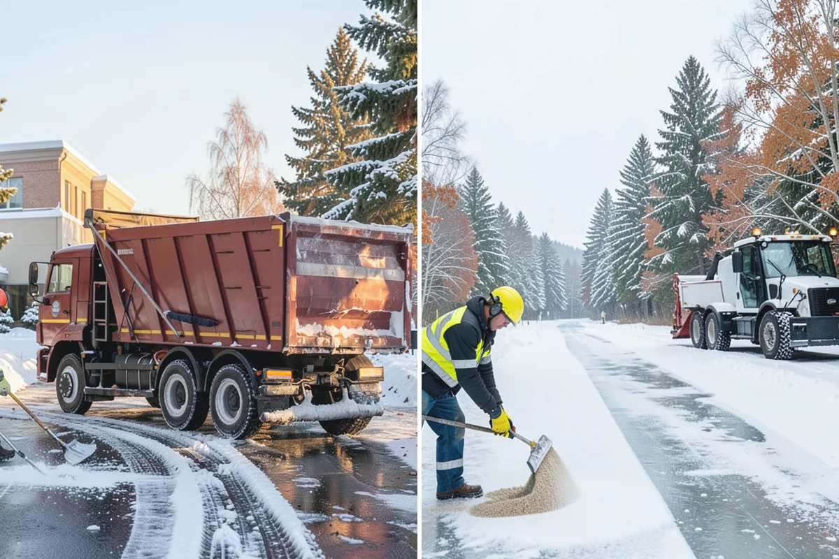 Senior Living Community Sidewalk Clearing in South Prairie, Pierce County, WA - Clear resident entrances and medical-transport approaches first