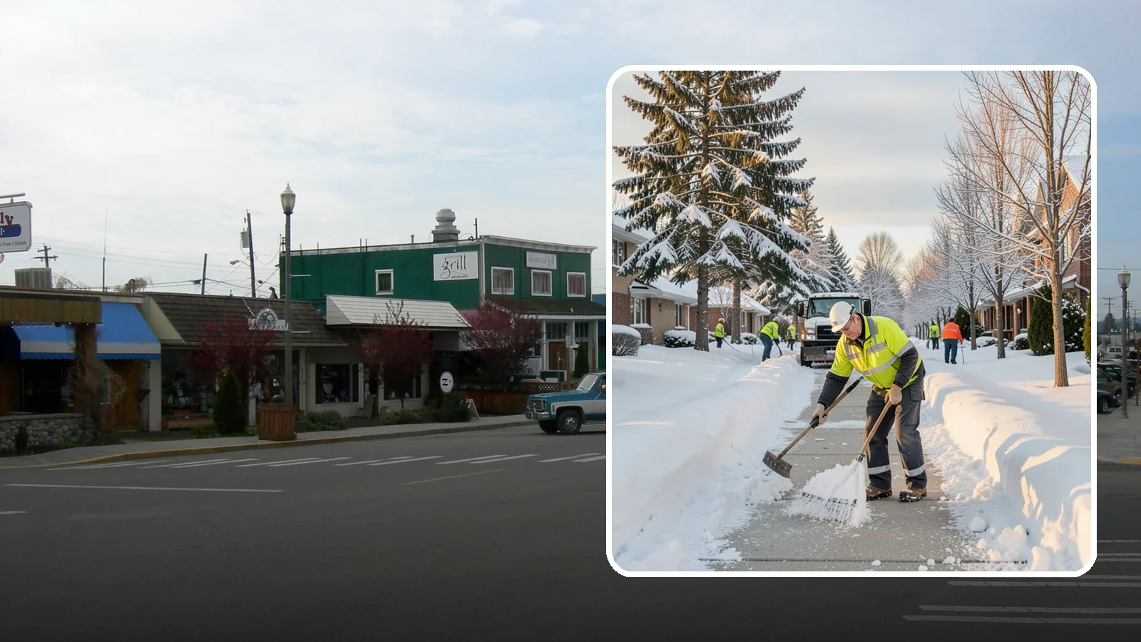 Senior Living Community Sidewalk Clearing in Stanwood, Snohomish County, WA - High-priority sidewalk clearing for Western Washington senior living communities, protecting residents for whom a single fall can...