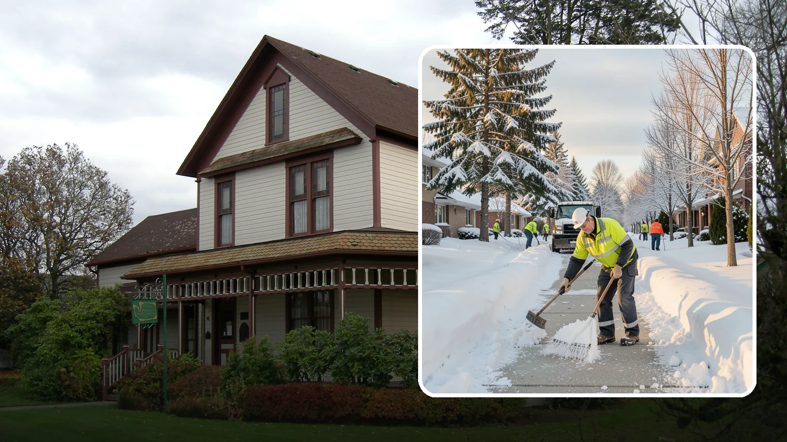 Senior Living Community Sidewalk Clearing in Sumner, Pierce County, WA - High-priority sidewalk clearing for Western Washington senior living communities, protecting residents for whom a single fall can...