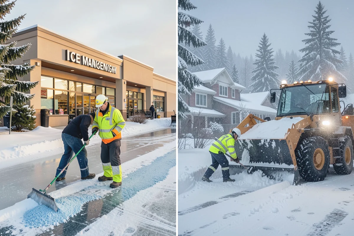 Senior Living Community Sidewalk Clearing in Sumner, Pierce County, WA - Clear resident entrances and medical-transport approaches first