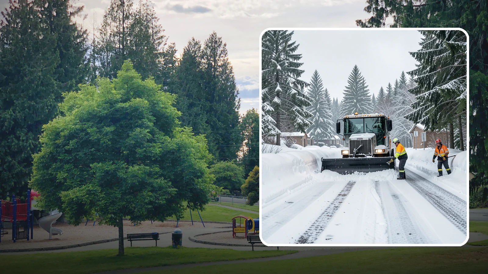 Senior Living Community Snow Plowing in Bonney Lake, Pierce County, WA - We plow senior living lots, drive lanes, and entrances as a zero-tolerance priority because residents cannot risk a fall.