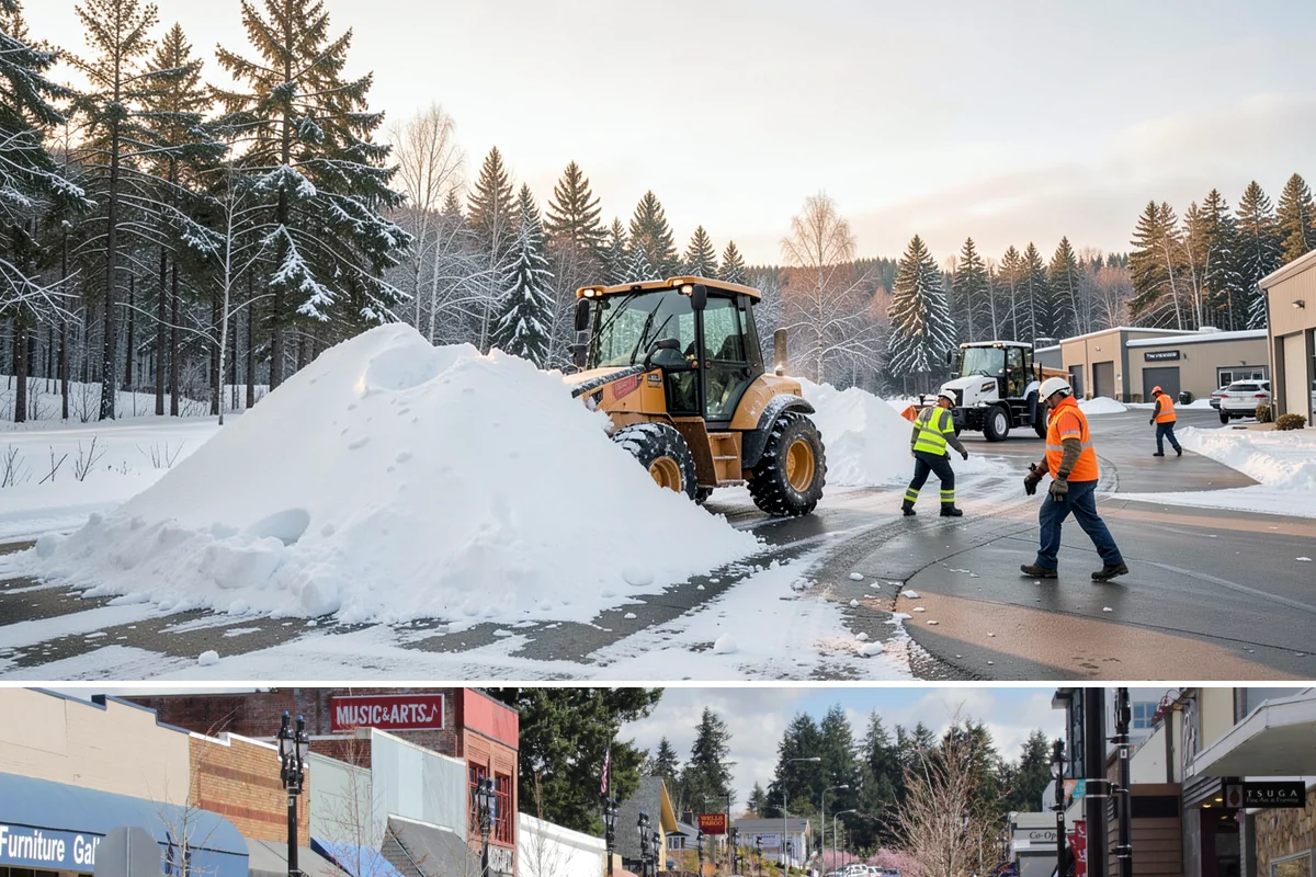 Senior Living Community Snow Plowing in Bothell, King County, WA - Establish a zero-tolerance contract before winter so residents are never exposed to icy surfaces.