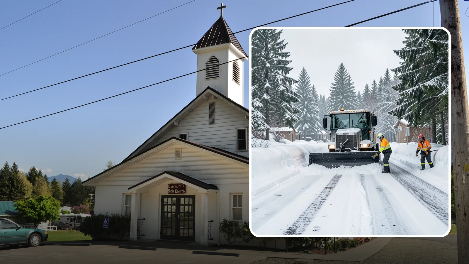 Senior Living Community Snow Plowing in Concrete, Skagit County, WA - We plow senior living lots, drive lanes, and entrances as a zero-tolerance priority because residents cannot risk a fall.