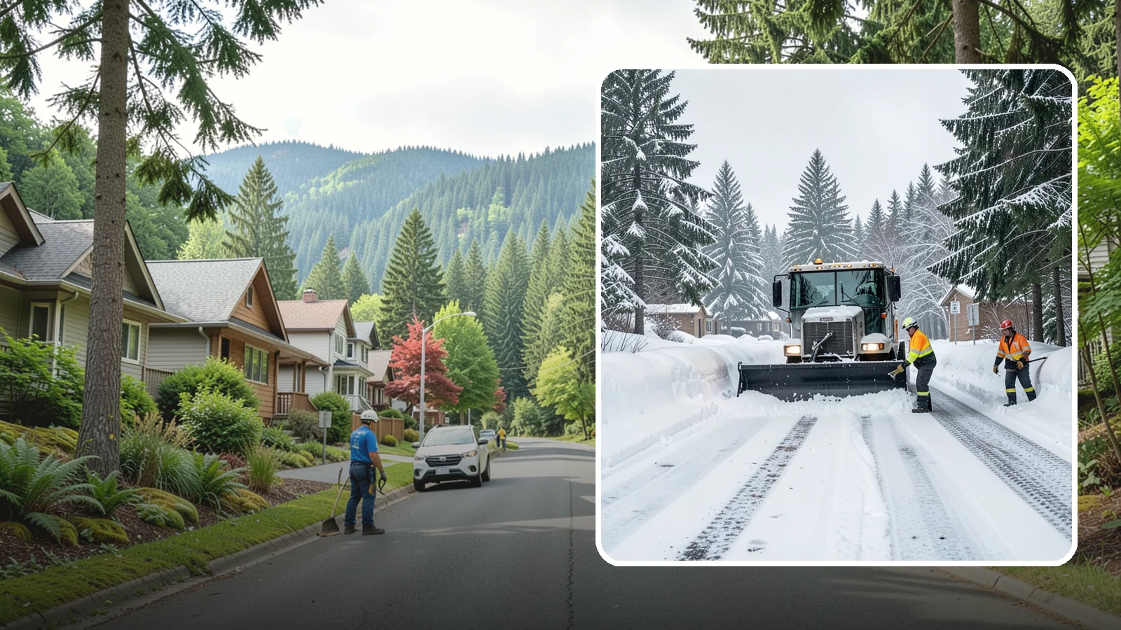 Senior Living Community Snow Plowing in Darrington, Snohomish County, WA - We plow senior living lots, drive lanes, and entrances as a zero-tolerance priority because residents cannot risk a fall.