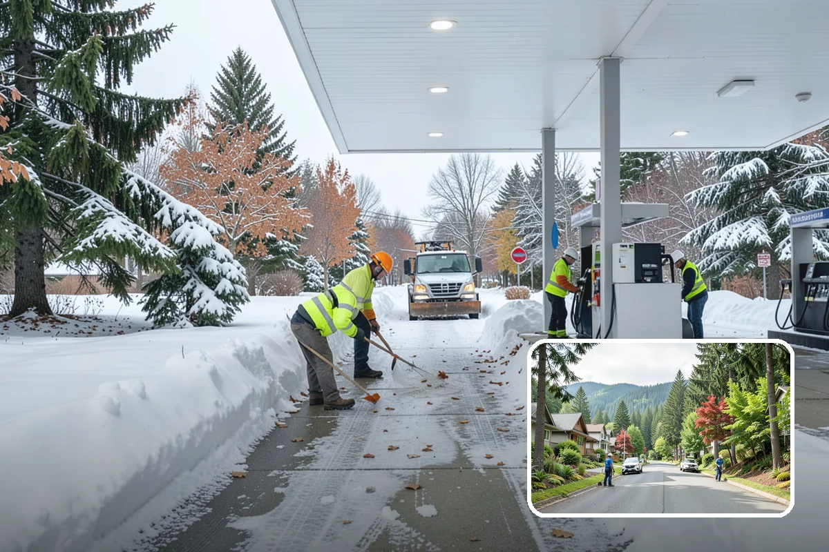 Senior Living Community Snow Plowing in Darrington, Snohomish County, WA - Zero-tolerance clearing of every resident walkway and entrance