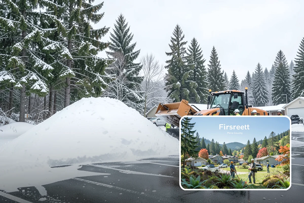 Senior Living Community Snow Plowing in Fircrest, Pierce County, WA - Zero-tolerance clearing of every resident walkway and entrance
