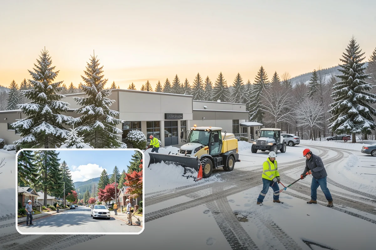 Senior Living Community Snow Plowing in Hunts Point, King County, WA - Zero-tolerance clearing of every resident walkway and entrance