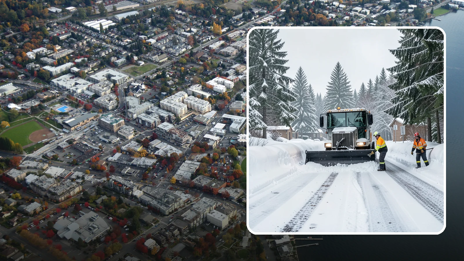 Senior Living Community Snow Plowing in Kirkland, King County, WA - We plow senior living lots, drive lanes, and entrances as a zero-tolerance priority because residents cannot risk a fall.