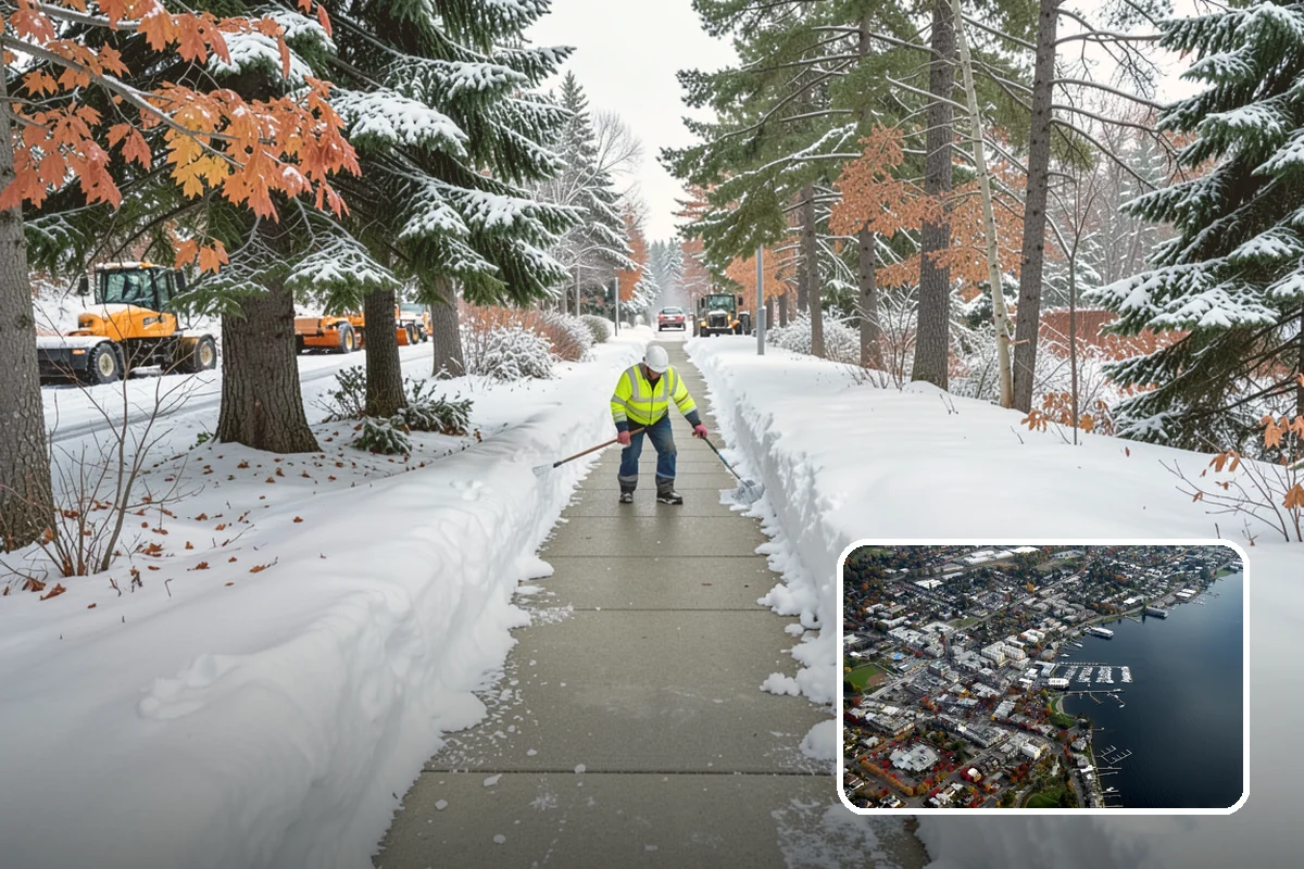 Senior Living Community Snow Plowing in Kirkland, King County, WA - Zero-tolerance clearing of every resident walkway and entrance