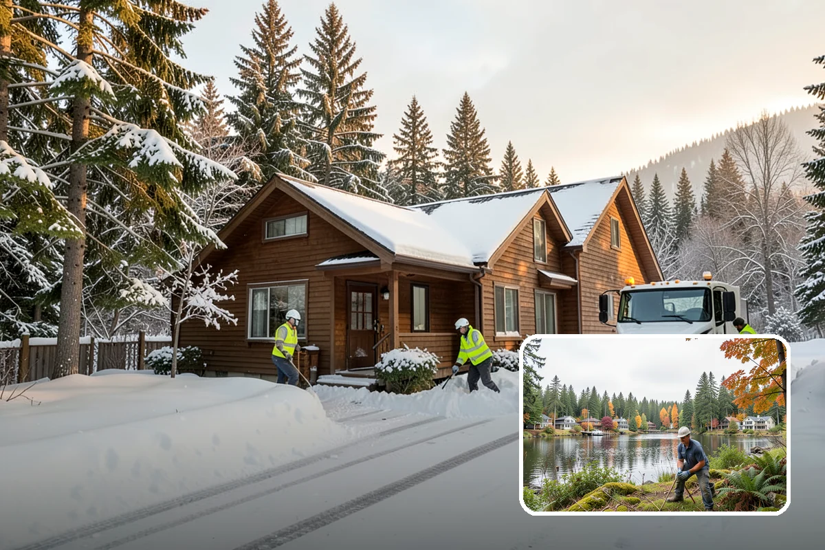 Senior Living Community Snow Plowing in La Conner, Skagit County, WA - Zero-tolerance clearing of every resident walkway and entrance