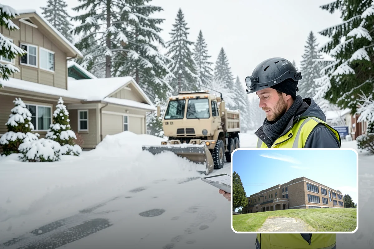 Senior Living Community Snow Plowing in Maple Valley, King County, WA - Zero-tolerance clearing of every resident walkway and entrance