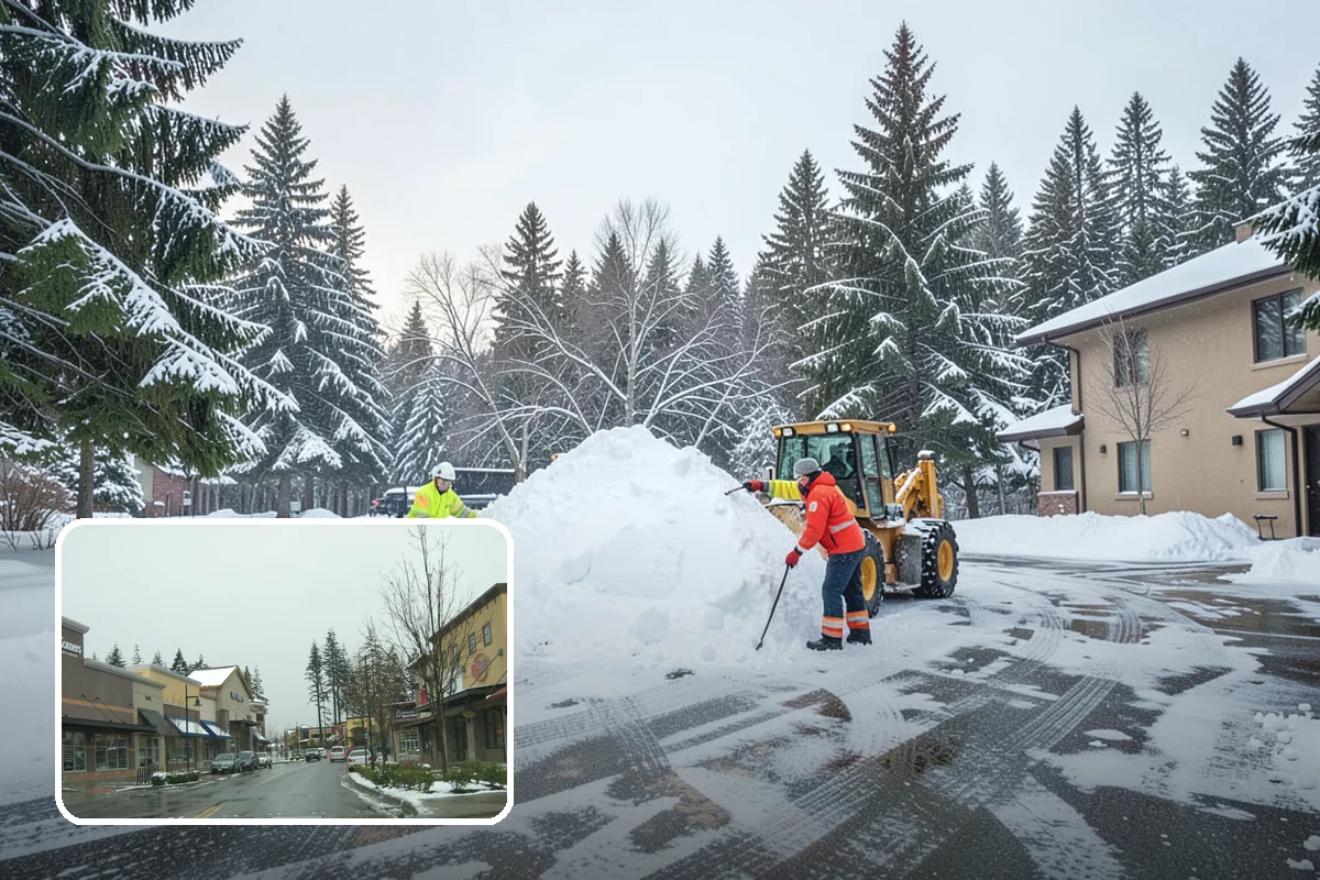 Senior Living Community Snow Plowing in Mill Creek, Snohomish County, WA - Zero-tolerance clearing of every resident walkway and entrance
