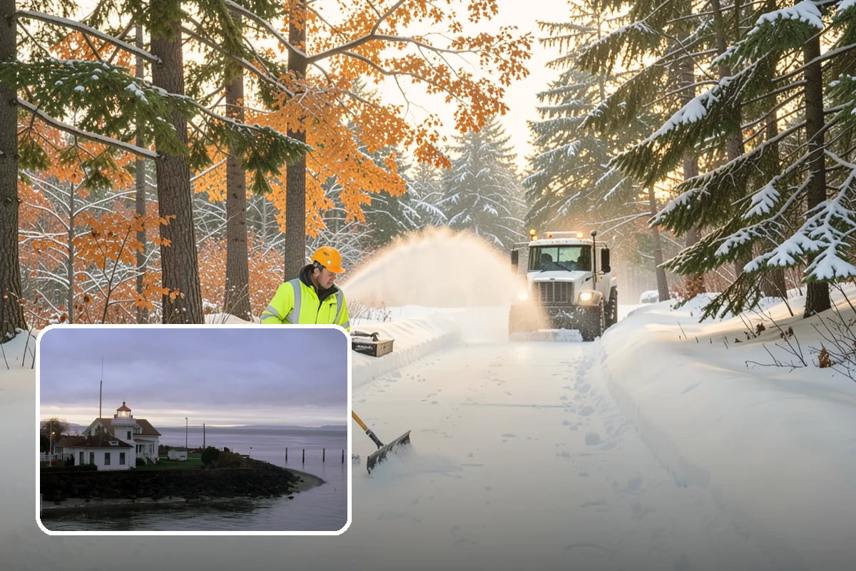 Senior Living Community Snow Plowing in Mukilteo, Snohomish County, WA - Zero-tolerance clearing of every resident walkway and entrance