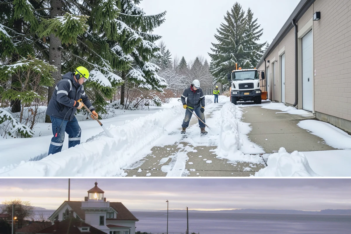 Senior Living Community Snow Plowing in Mukilteo, Snohomish County, WA - Establish a zero-tolerance contract before winter so residents are never exposed to icy surfaces.