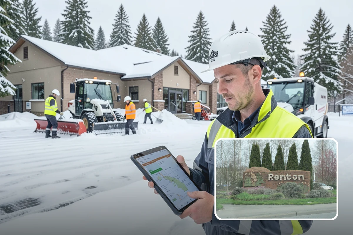 Senior Living Community Snow Plowing in Renton, King County, WA - Zero-tolerance clearing of every resident walkway and entrance