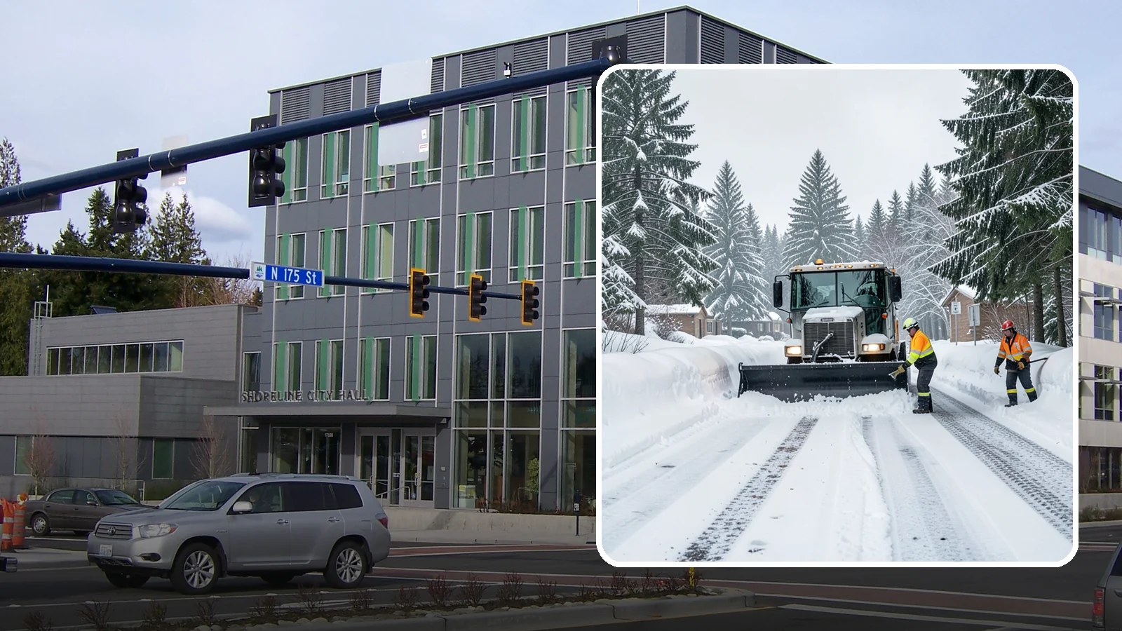 Senior Living Community Snow Plowing in Shoreline, King County, WA - We plow senior living lots, drive lanes, and entrances as a zero-tolerance priority because residents cannot risk a fall.