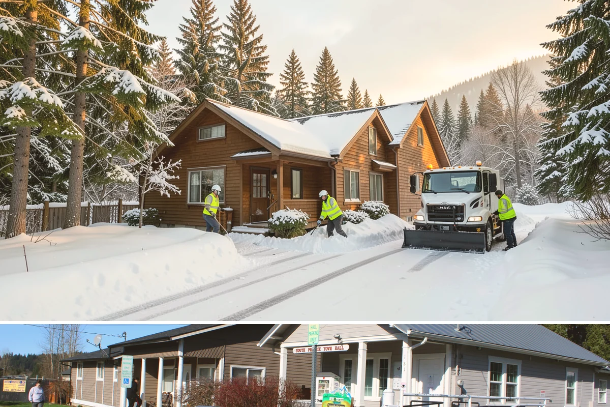 Senior Living Community Snow Plowing in South Prairie, Pierce County, WA - Establish a zero-tolerance contract before winter so residents are never exposed to icy surfaces.