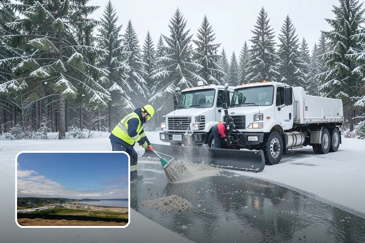 Senior Living Community Snow Plowing in University Place, Pierce County, WA - Zero-tolerance clearing of every resident walkway and entrance