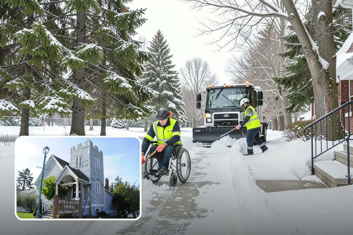 Senior Living Snow Removal in Steilacoom, Pierce County, WA - Priority service for vulnerable residents