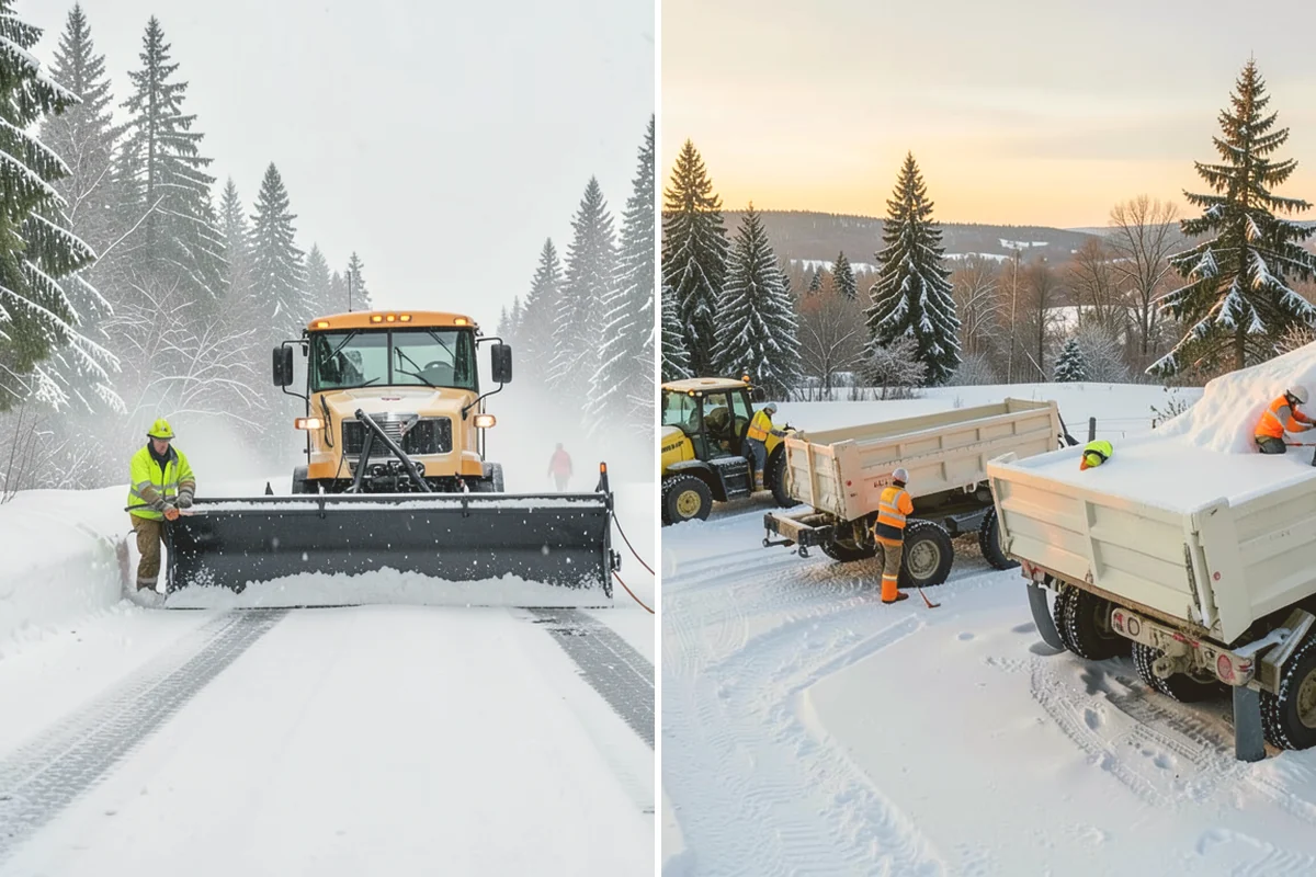 Shared Driveway Snow Removal in Algona, King County, WA - We confirm the shared boundaries and each household's access