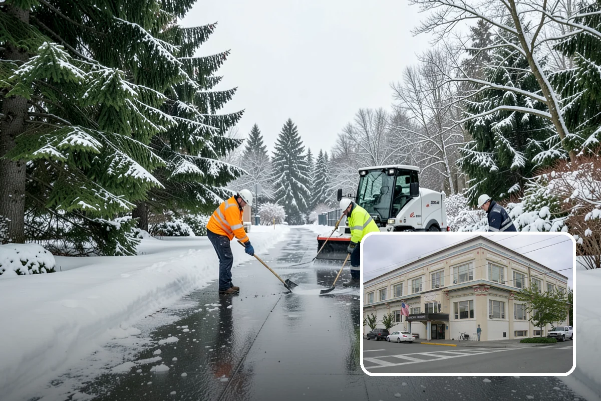Shared Driveway Snow Removal in Anacortes, Skagit County, WA - Clears the entire shared run as a single job