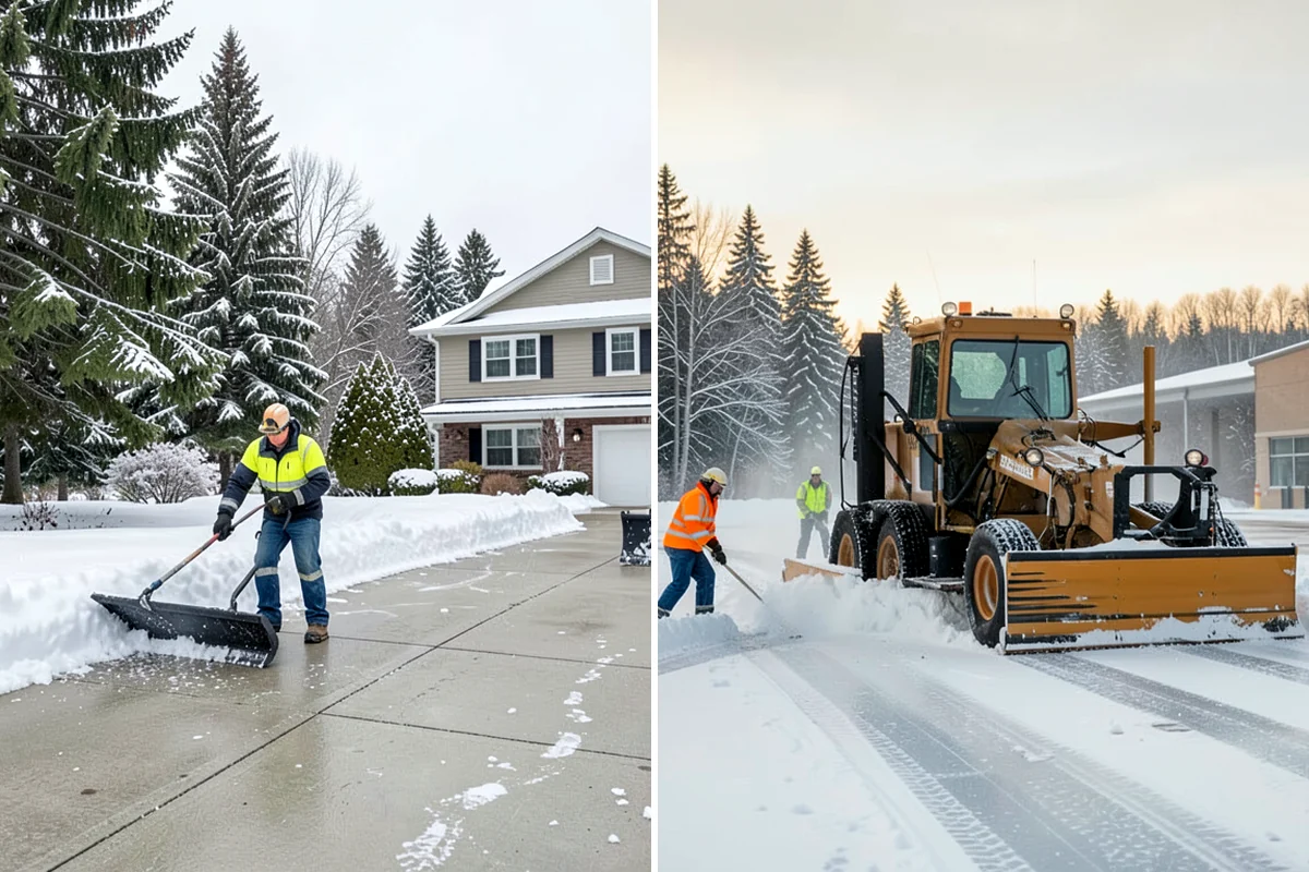 Shared Driveway Snow Removal in Arlington, Snohomish County, WA - We confirm the shared boundaries and each household's access