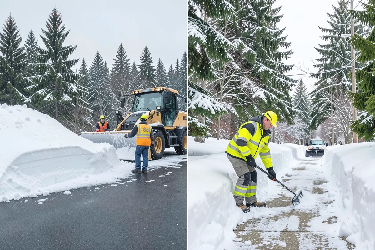 Shared Driveway Snow Removal in Auburn, King County, WA - We confirm the shared boundaries and each household's access