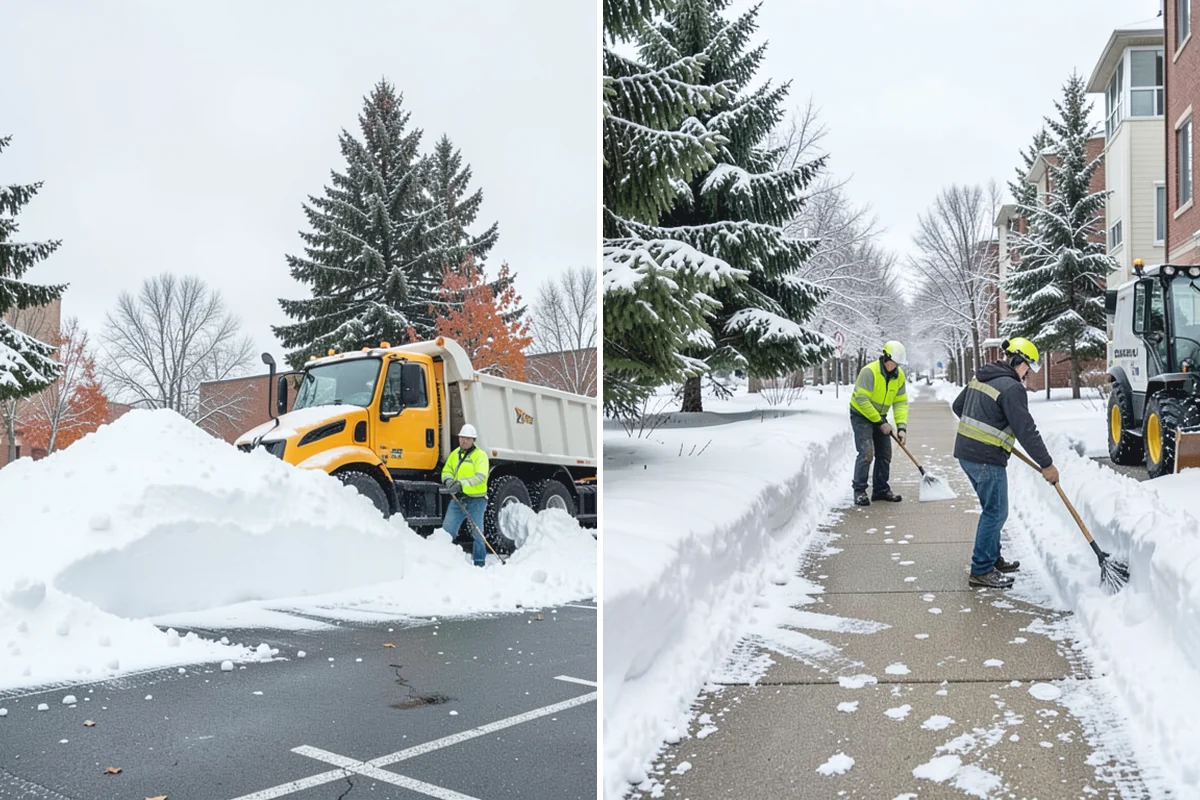 Shared Driveway Snow Removal in Beaux Arts Village, King County, WA - We confirm the shared boundaries and each household's access