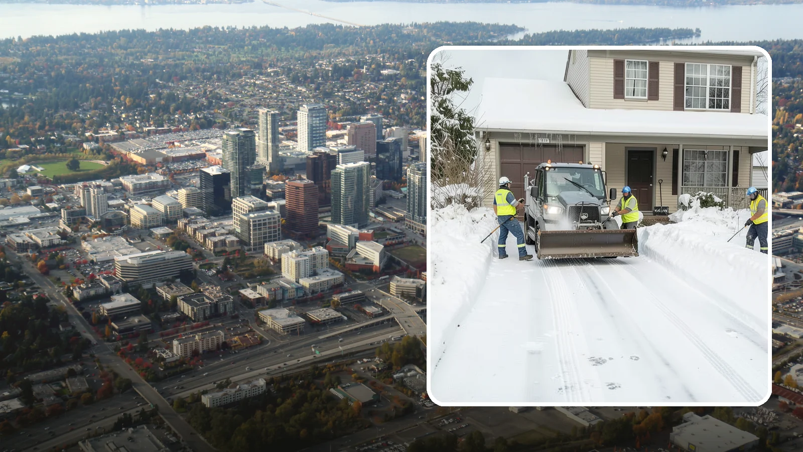 Shared Driveway Snow Removal in Bellevue, King County, WA - We clear shared driveways fairly and completely so every household along them keeps reliable winter access.