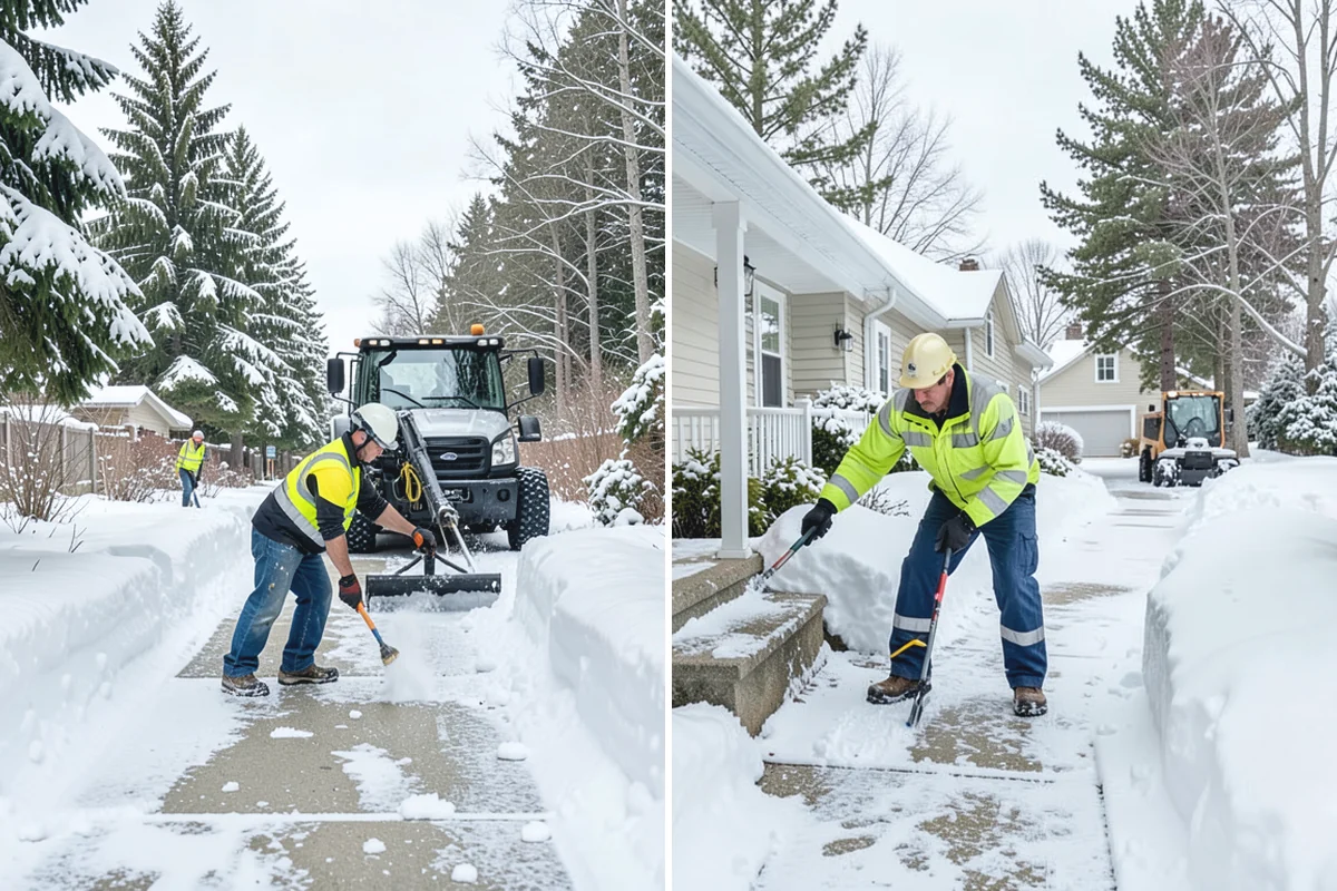 Shared Driveway Snow Removal in Bonney Lake, Pierce County, WA - We confirm the shared boundaries and each household's access