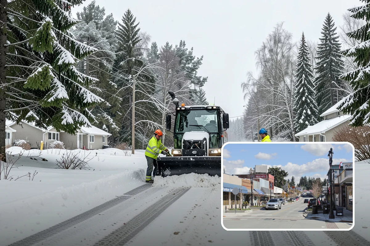 Shared Driveway Snow Removal in Bothell, King County, WA - Clears the entire shared run as a single job