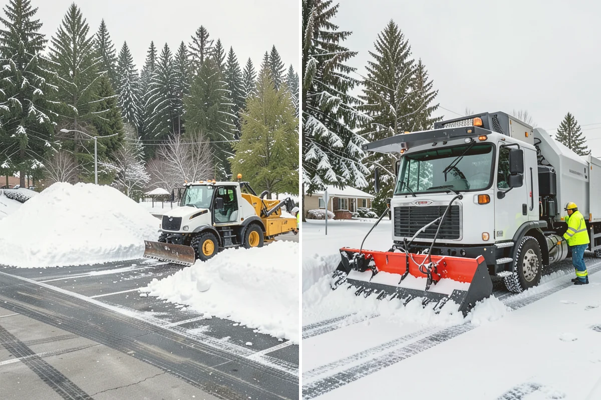 Shared Driveway Snow Removal in Bothell, King County, WA - We confirm the shared boundaries and each household's access