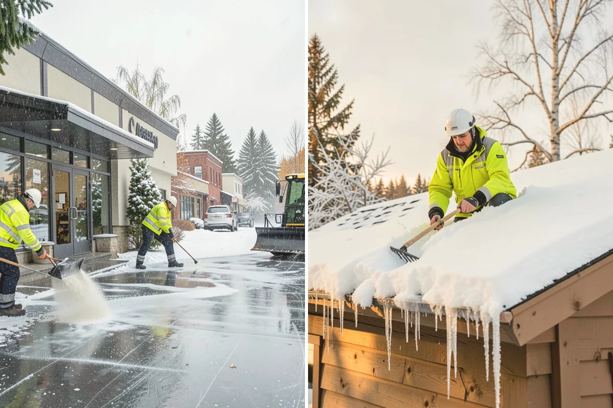 Shared Driveway Snow Removal in Brier, Snohomish County, WA - We confirm the shared boundaries and each household's access