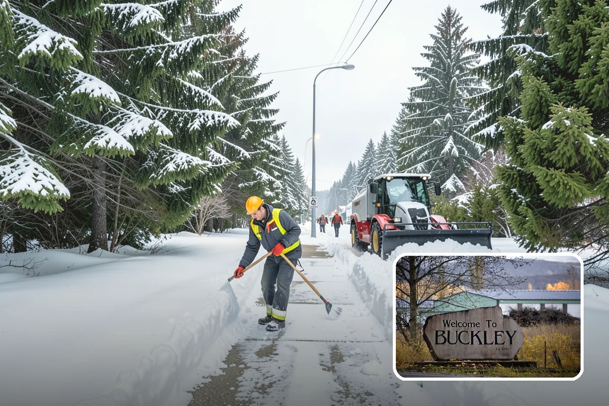 Shared Driveway Snow Removal in Buckley, Pierce County, WA - Clears the entire shared run as a single job