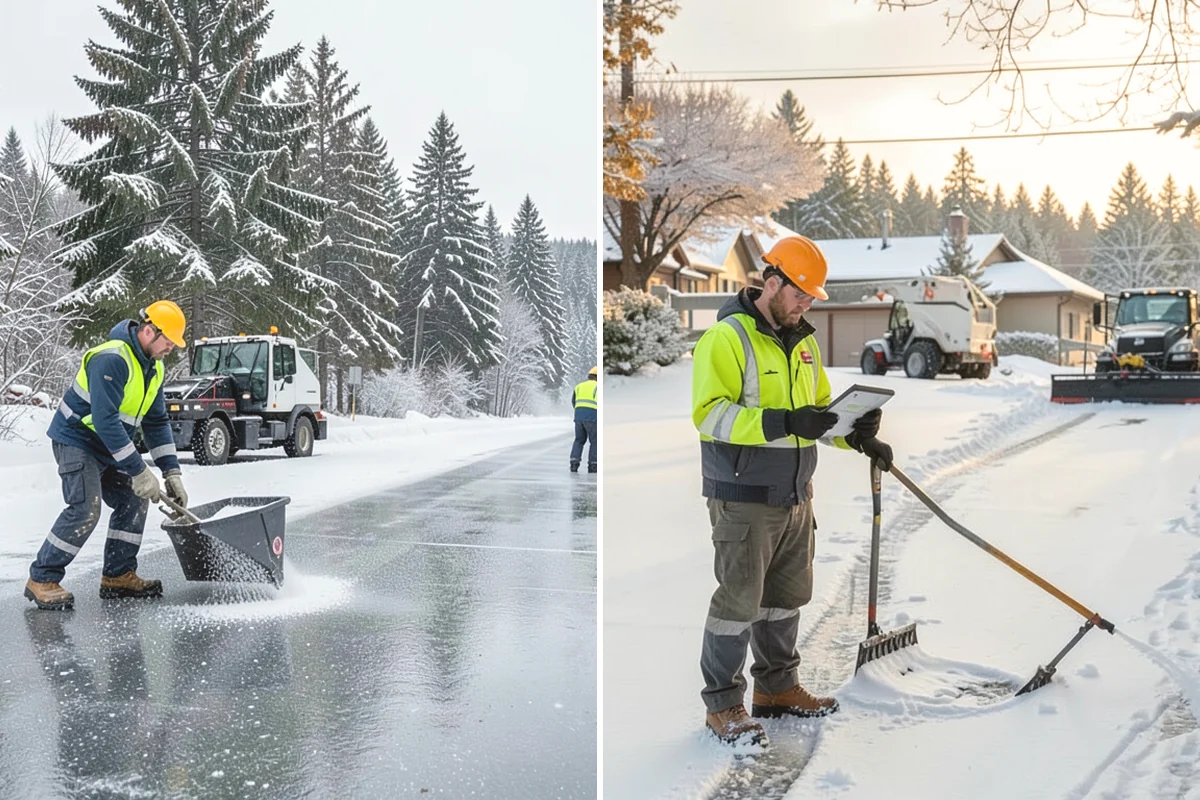 Shared Driveway Snow Removal in Burlington, Skagit County, WA - We confirm the shared boundaries and each household's access