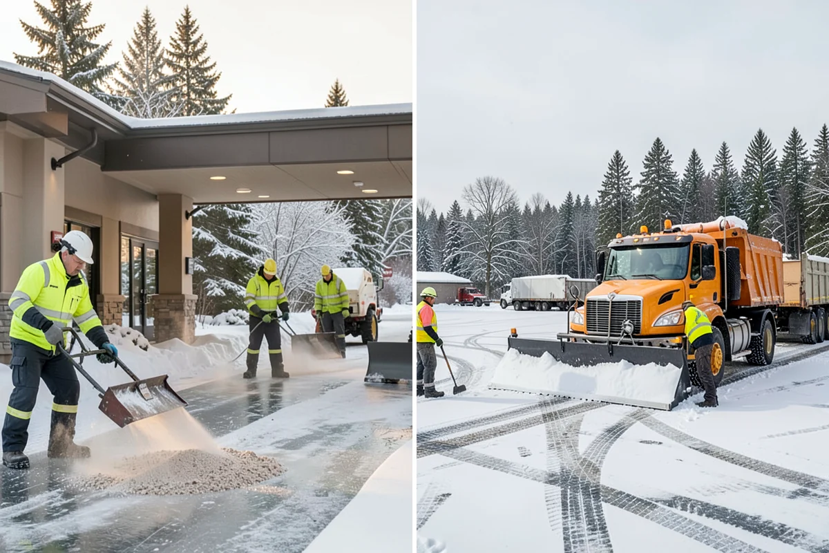 Shared Driveway Snow Removal in Clyde Hill, King County, WA - We confirm the shared boundaries and each household's access