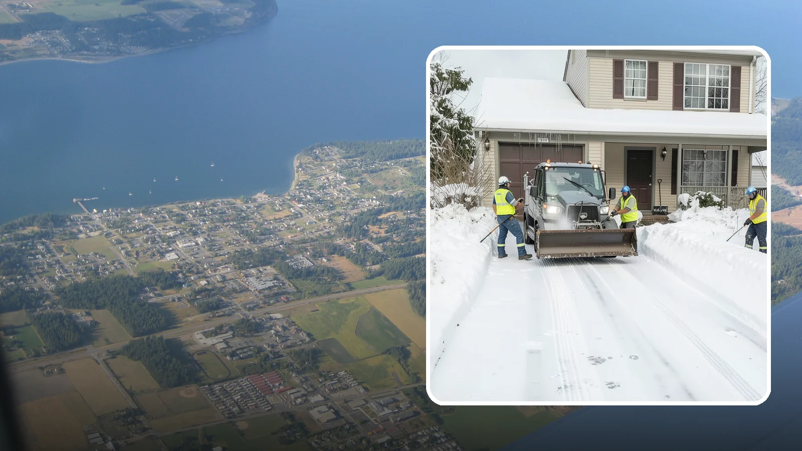 Shared Driveway Snow Removal in Coupeville, Island County, WA - We clear shared driveways fairly and completely so every household along them keeps reliable winter access.