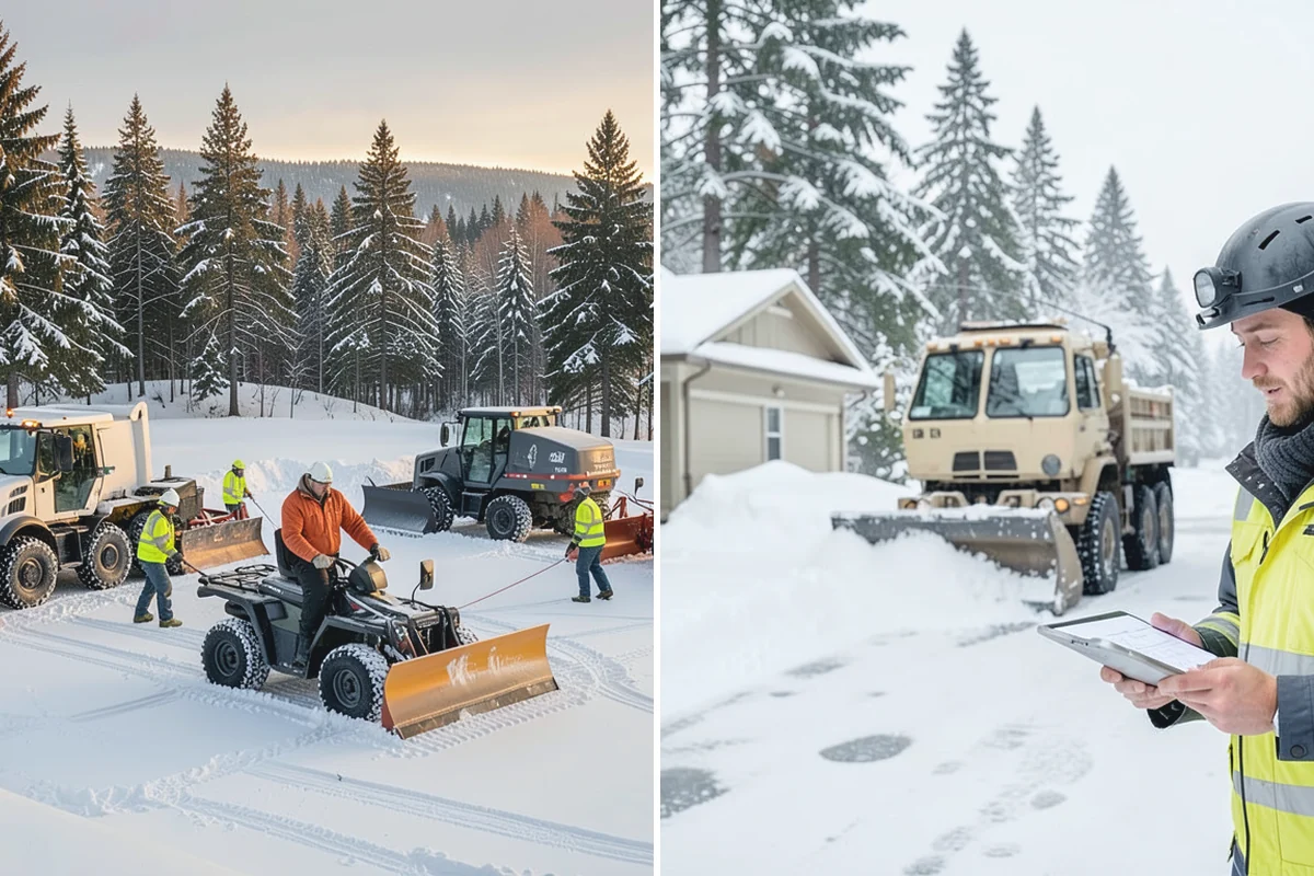 Shared Driveway Snow Removal in Coupeville, Island County, WA - We confirm the shared boundaries and each household's access