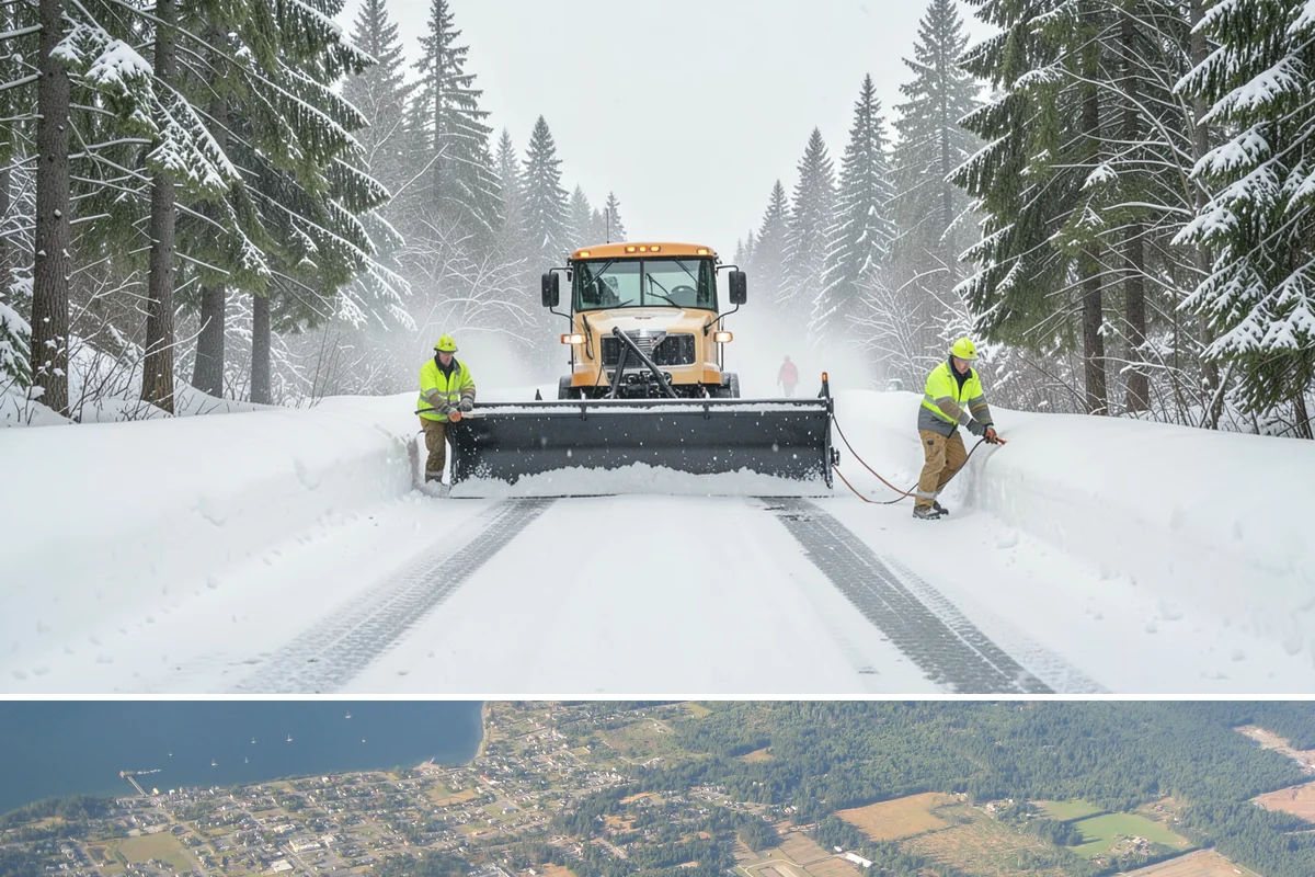 Shared Driveway Snow Removal in Coupeville, Island County, WA - Shared drives need prompt, coordinated clearing with each snowfall and treatment through the freeze-thaw days that follow.